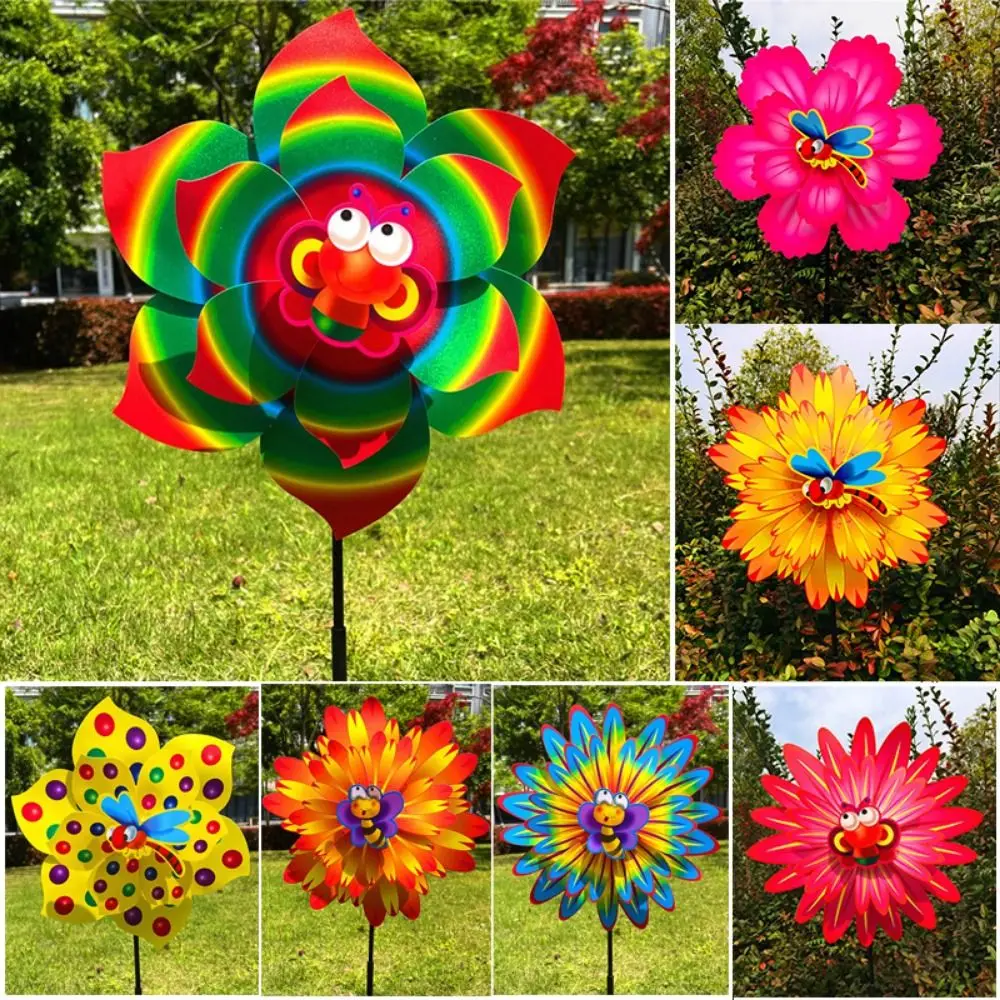 Molino de viento infantil de PVC doble capa con dibujos - imagen 4