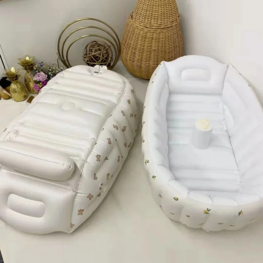 Bañera inflable para bebés Love Bear con inflado automático - imagen 5