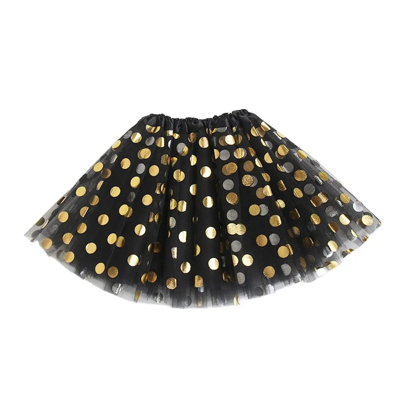 Falda de tul con lunares dorados – Baile de princesa para niña - imagen 2