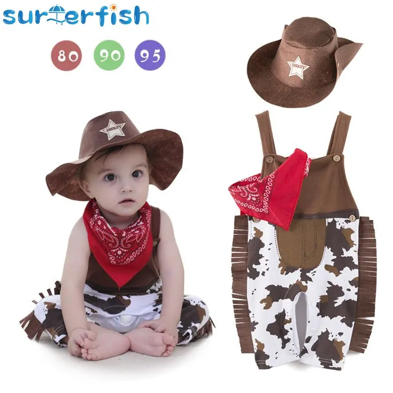 Disfraz de vaquero para bebé niño con conjunto y sombrero - imagen 3