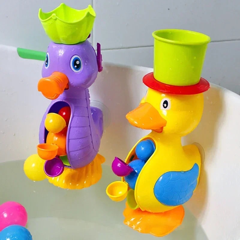 Bathtime Joy juguetes de baño con pato amarillo rueda acuática grifo - imagen 3
