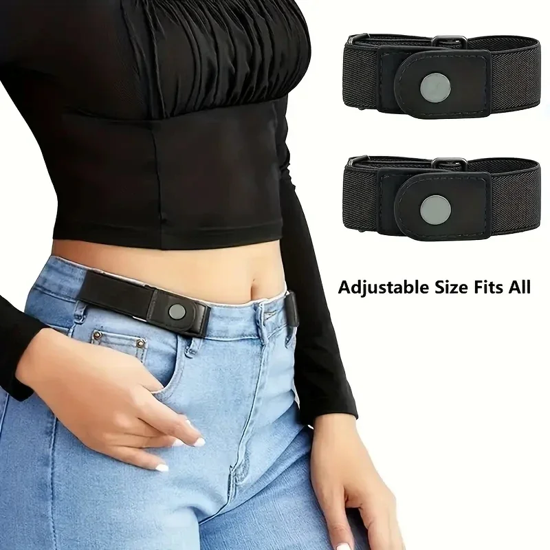 Cintura elástica sin hebilla unisex para pantalones y vaqueros