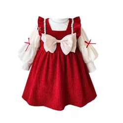 Falda de terciopelo princesa para niñas – estilo otoño-primavera