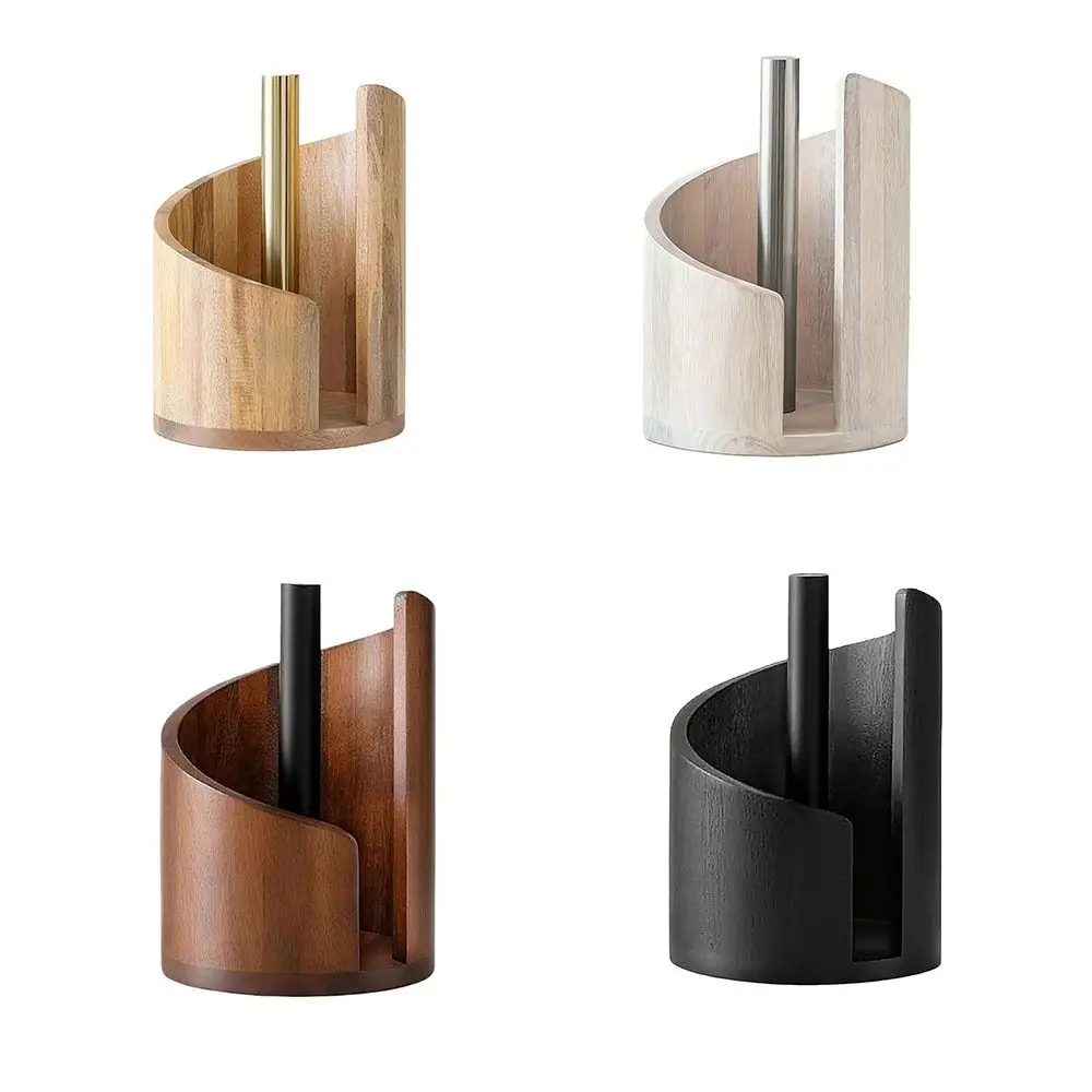 Portarrollos de papel de cocina de madera con base independiente - imagen 2