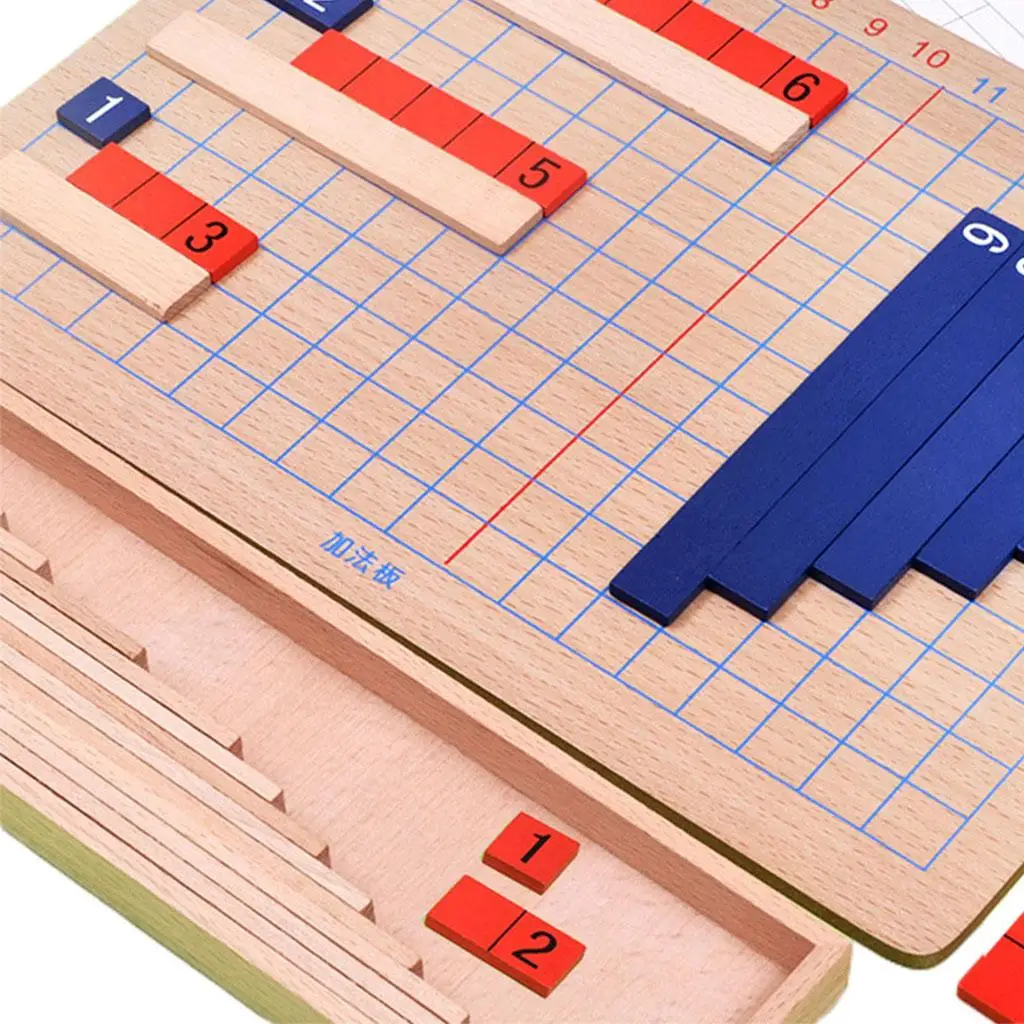 Juego Montessori de matemáticas en madera con rompecabezas