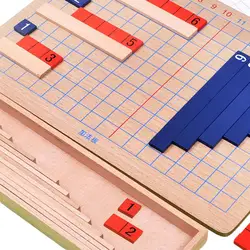 Juego Montessori de matemáticas en madera con rompecabezas