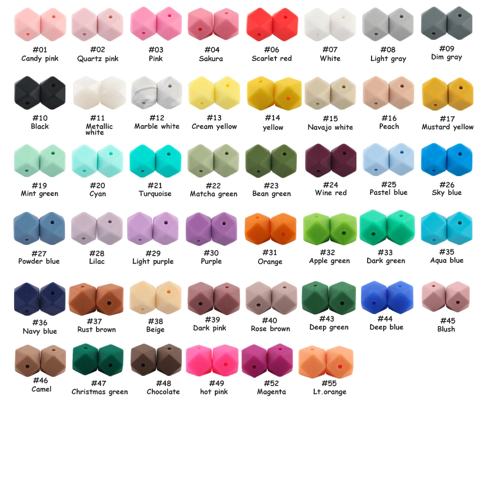 Kovict – Cuentas hexagonales de silicona para collares y pulseras - imagen 3