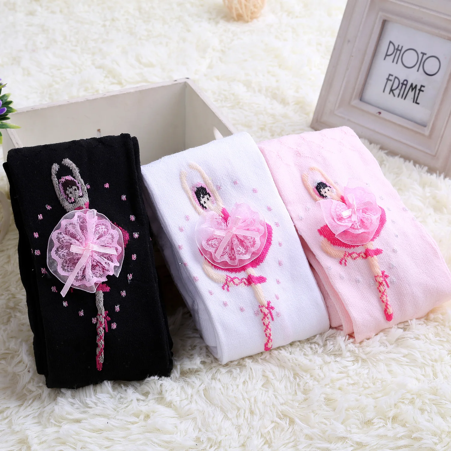 Pantimedias de algodón para niñas – medias baile estilo princesa - imagen 5