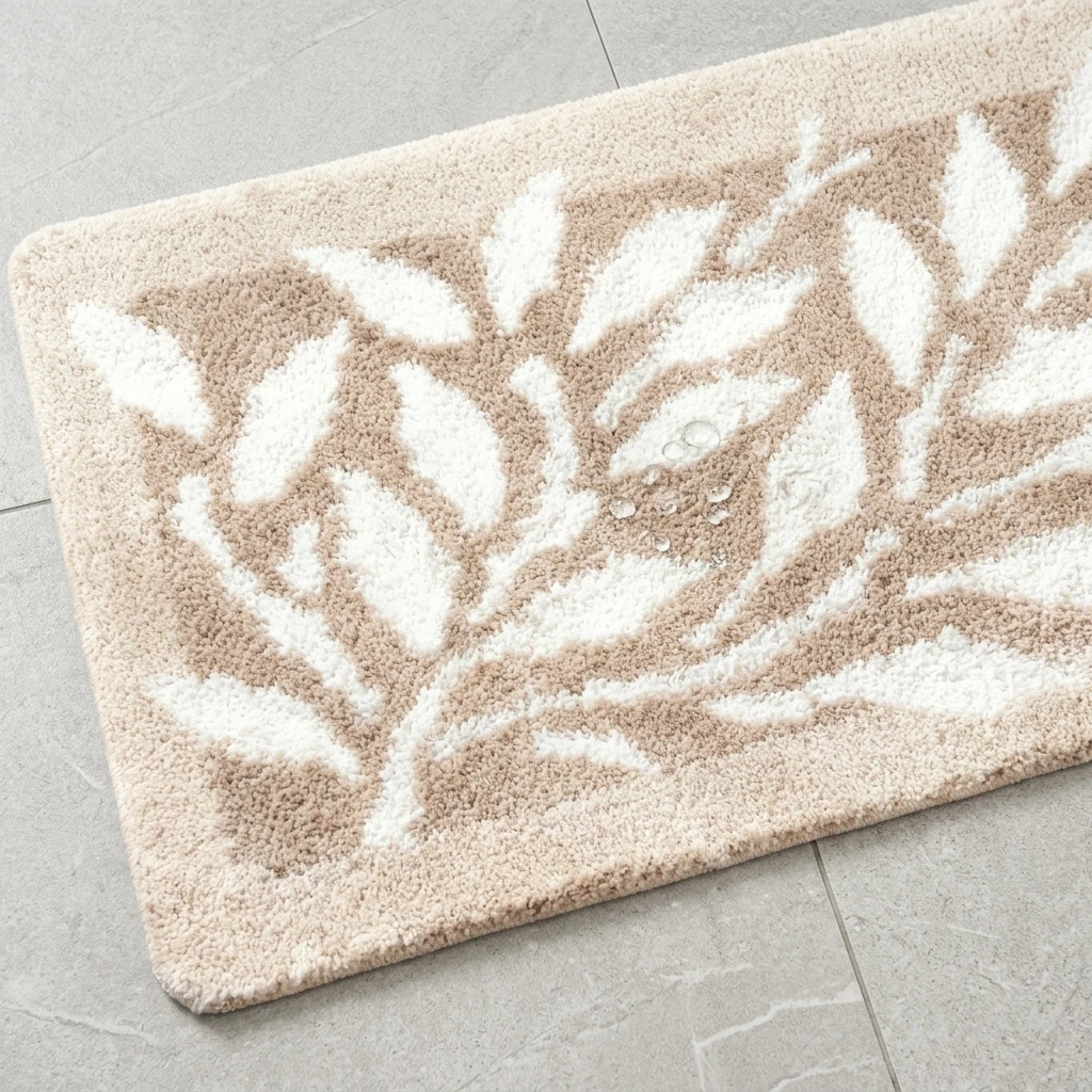 Alfombra de baño antideslizante absorbente con diseño floral - imagen 5