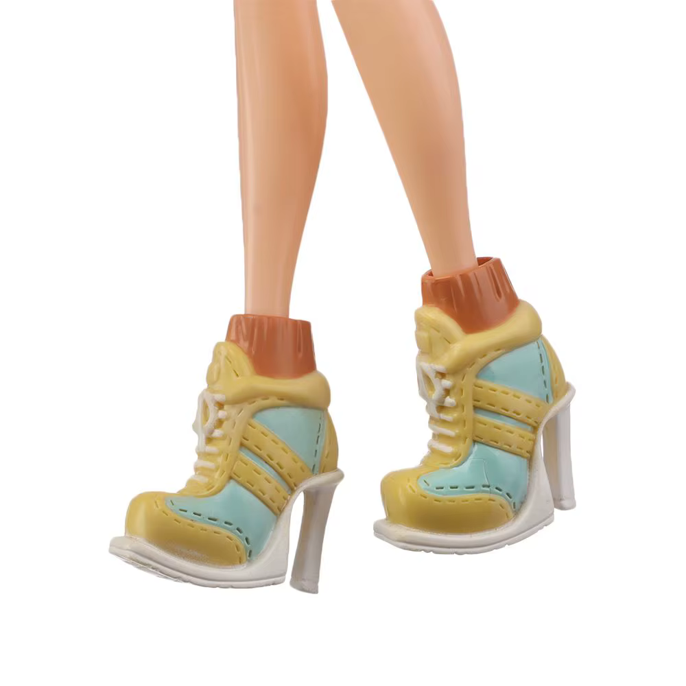 Bota alta transparente de muñeca