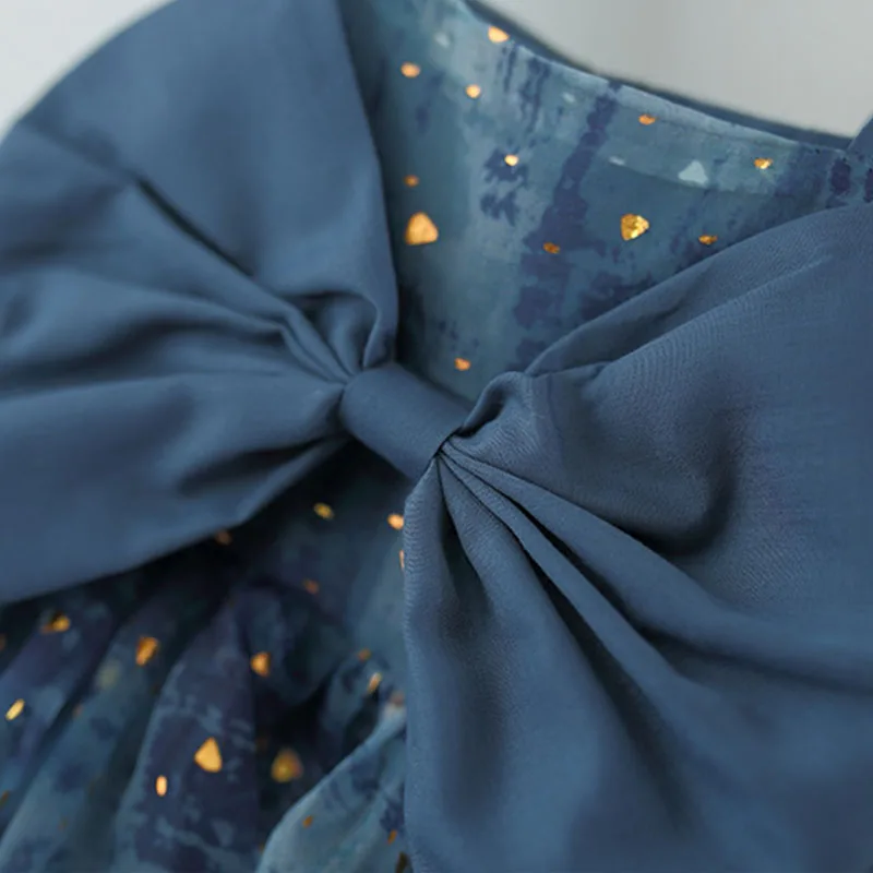 Vestido princesa de verano para niña con lazo y sombrero - imagen 5