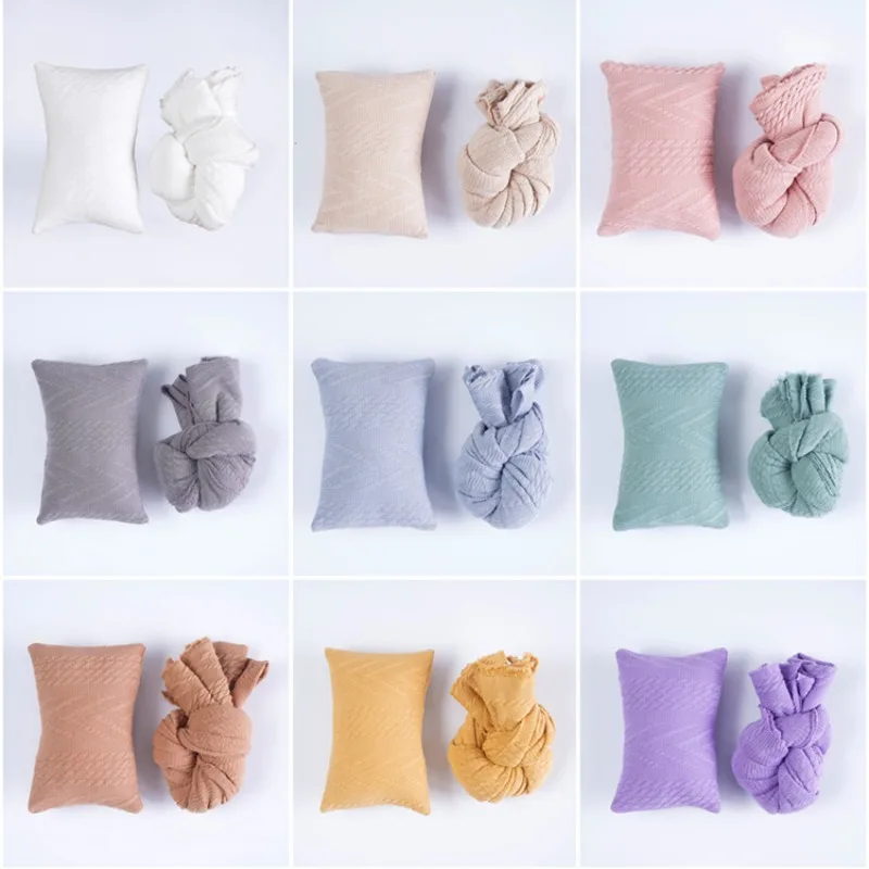 Conjunto para fotos de bebé: manta envolvente Lycra y cojín giratorio - imagen 5