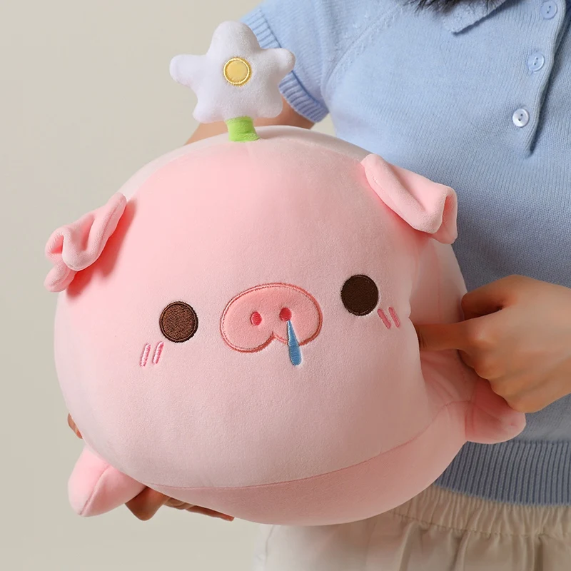Peluche cerdito rosa relleno de algodón, dibujos animados - imagen 3