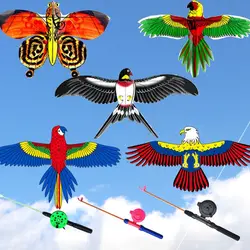 Cometa plegable infantil de plástico con diseño águila