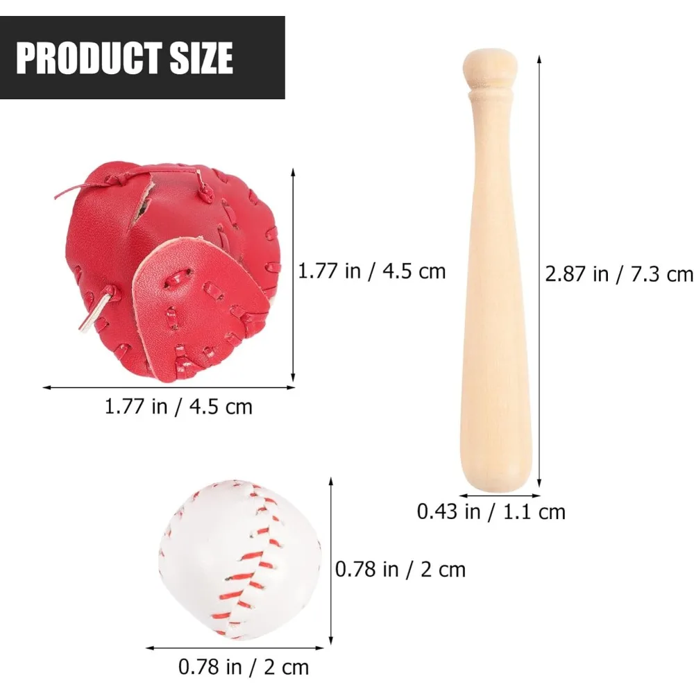 Guantes de béisbol infantiles en miniatura para juego y decoración - imagen 2