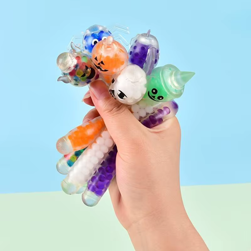 Pulseras antiestrés para niños elásticas con cuentas coloridas - imagen 3