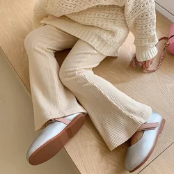 Pantalones acampanados elásticos de primavera-otoño para niñas
