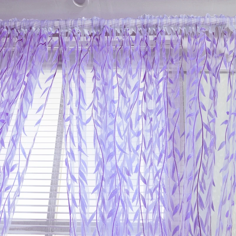 Cortinas de hilo jacquard con diseño mimbre – decoración chic - imagen 5