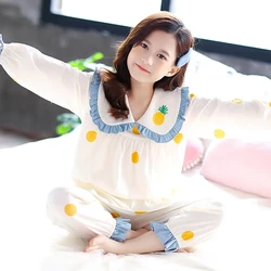 Pijama de niña algodón transpirable manga larga
