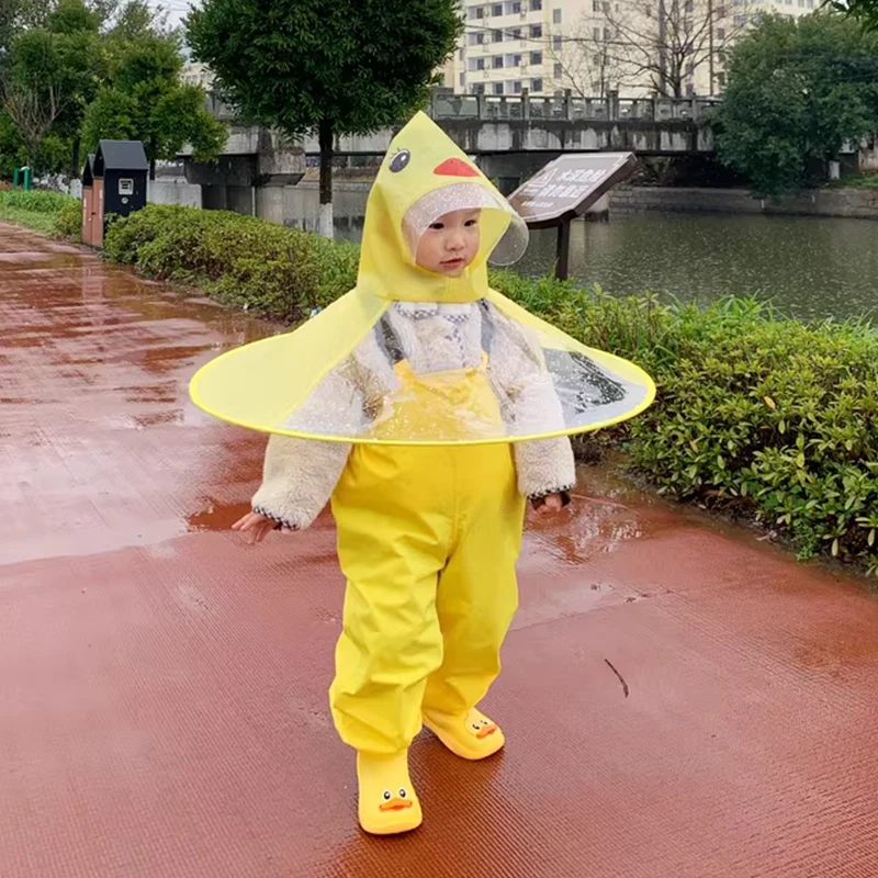 Paraguas de lluvia para niños plegable impermeable con sombrero - imagen 5
