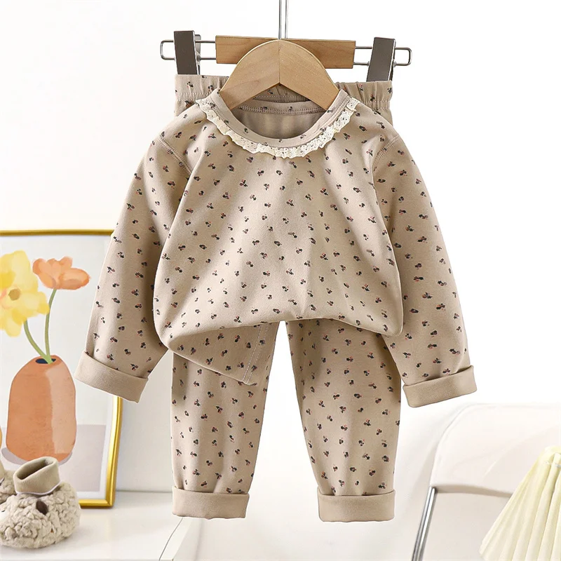 Conjunto de pijama infantil manga larga cálido para invierno - imagen 3