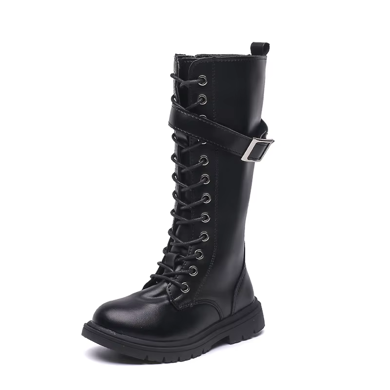 Botas de cuero para niña – Estilo elegante otoño
