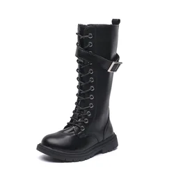 Botas de cuero para niña – Estilo elegante otoño