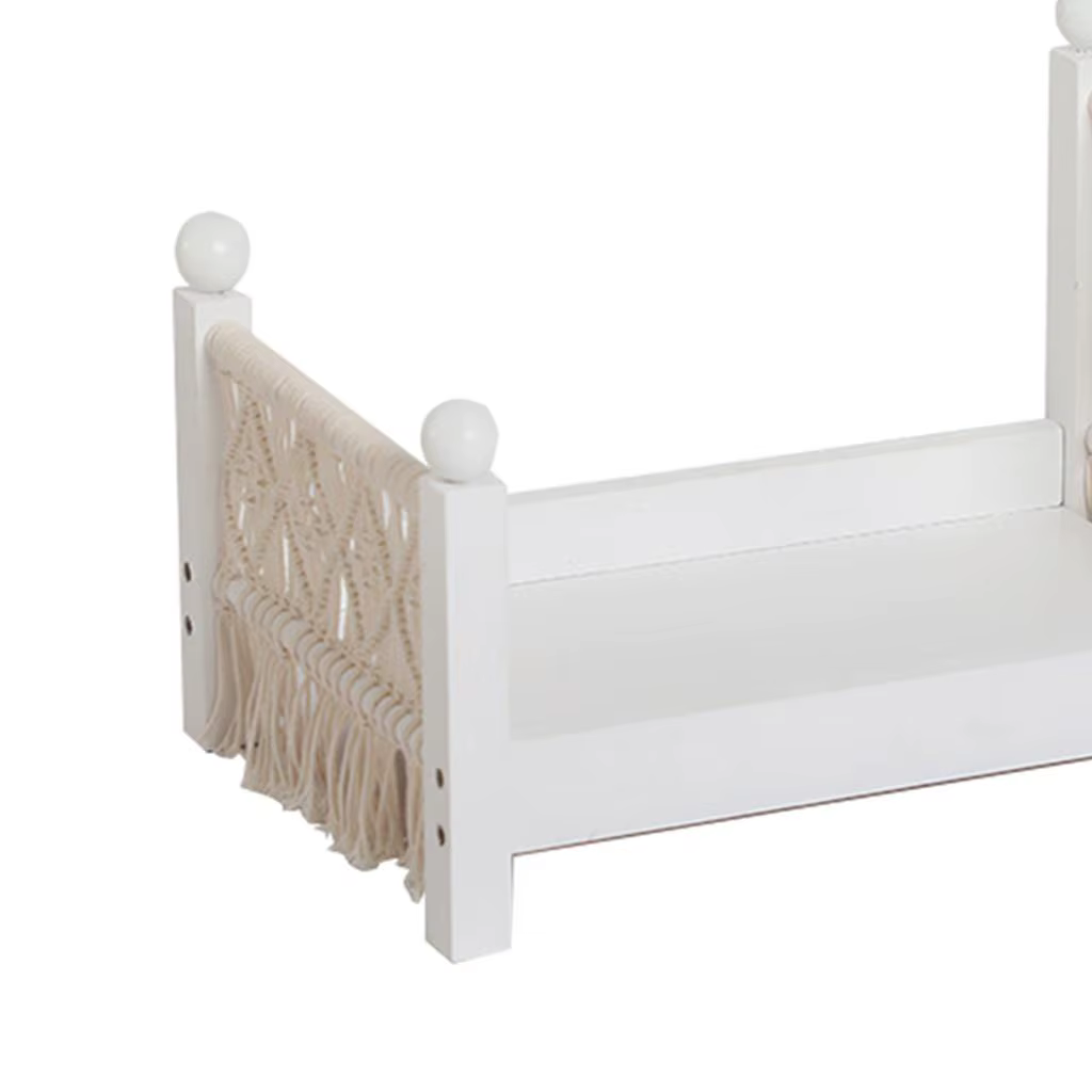 Cuna de madera para muñecas estilo bebé, mini cama - imagen 2