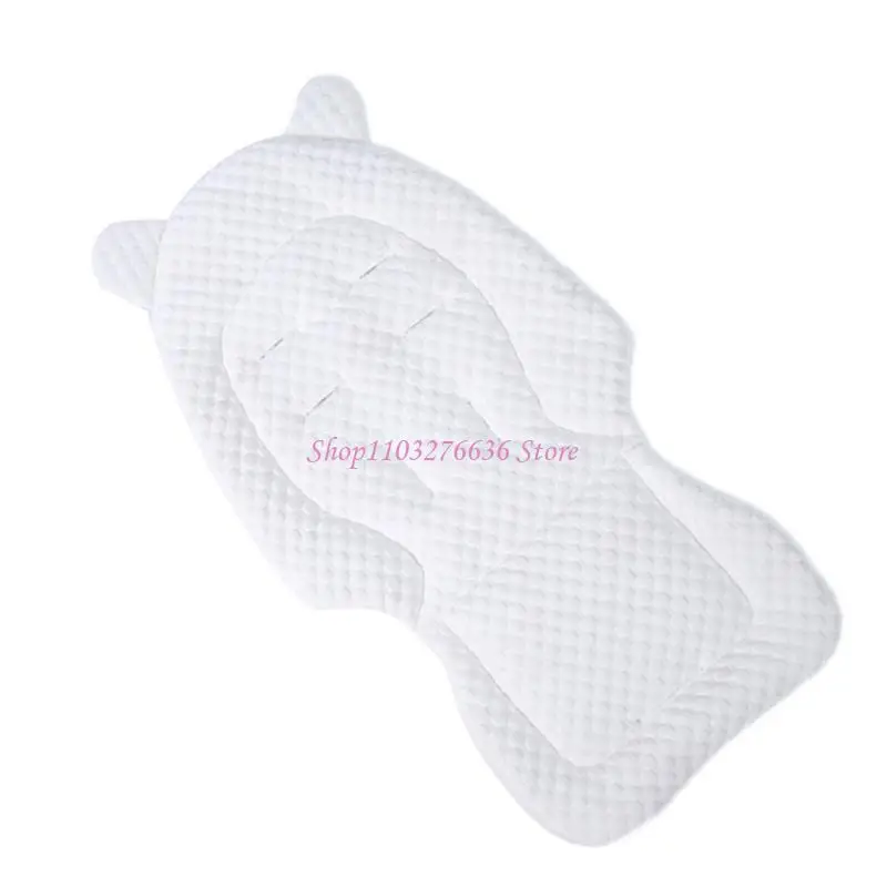 Cojín para cochecito bebé en tono blanco con textura algodón