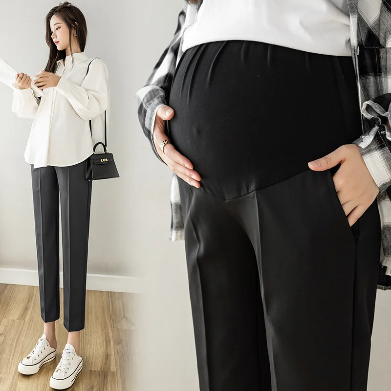Pantalones de maternidad elásticos para embarazada, efecto vientre - imagen 5