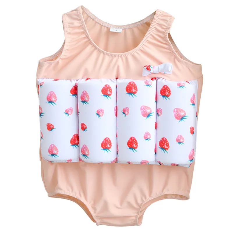 Traje de baño infantil flotante con gorro