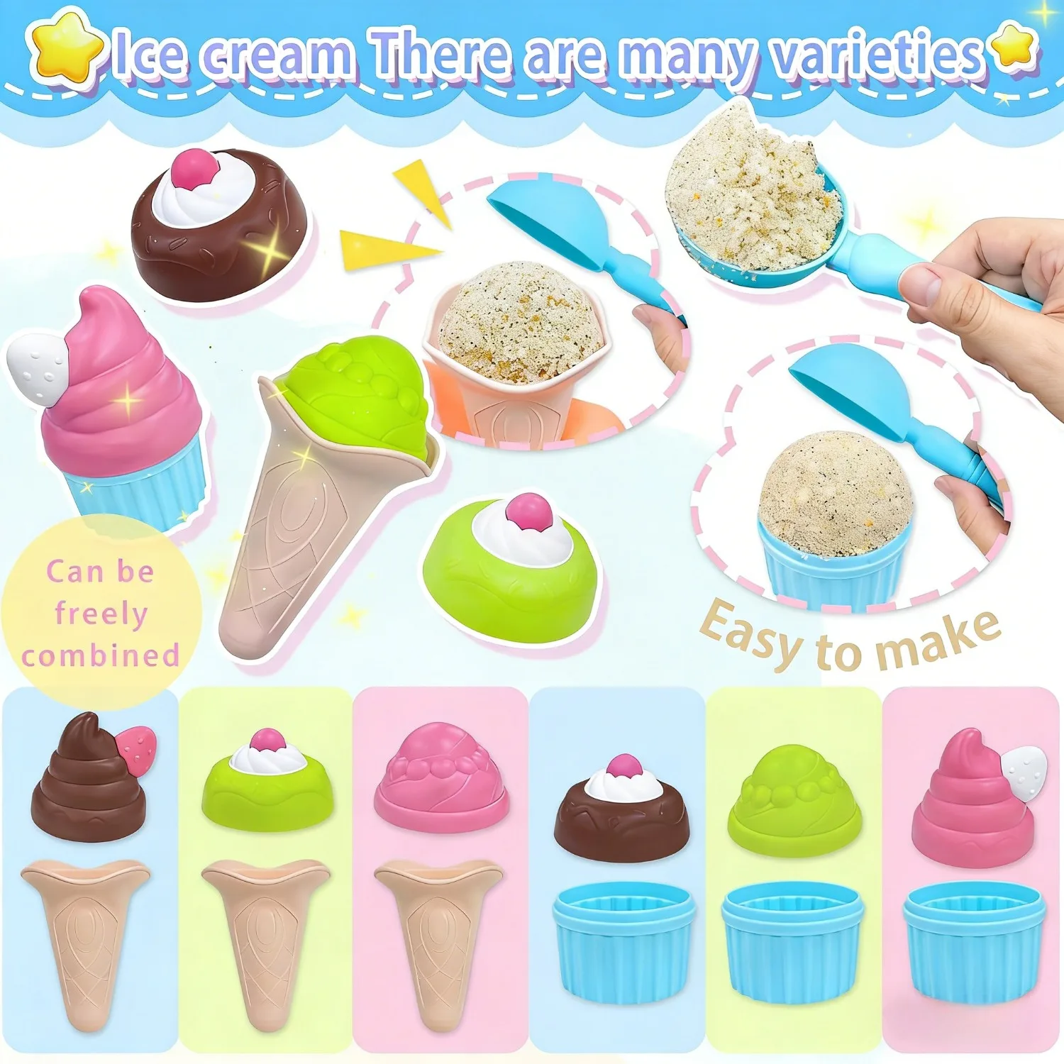 Juguetes de playa: moldes de arena con helado para niños - imagen 5