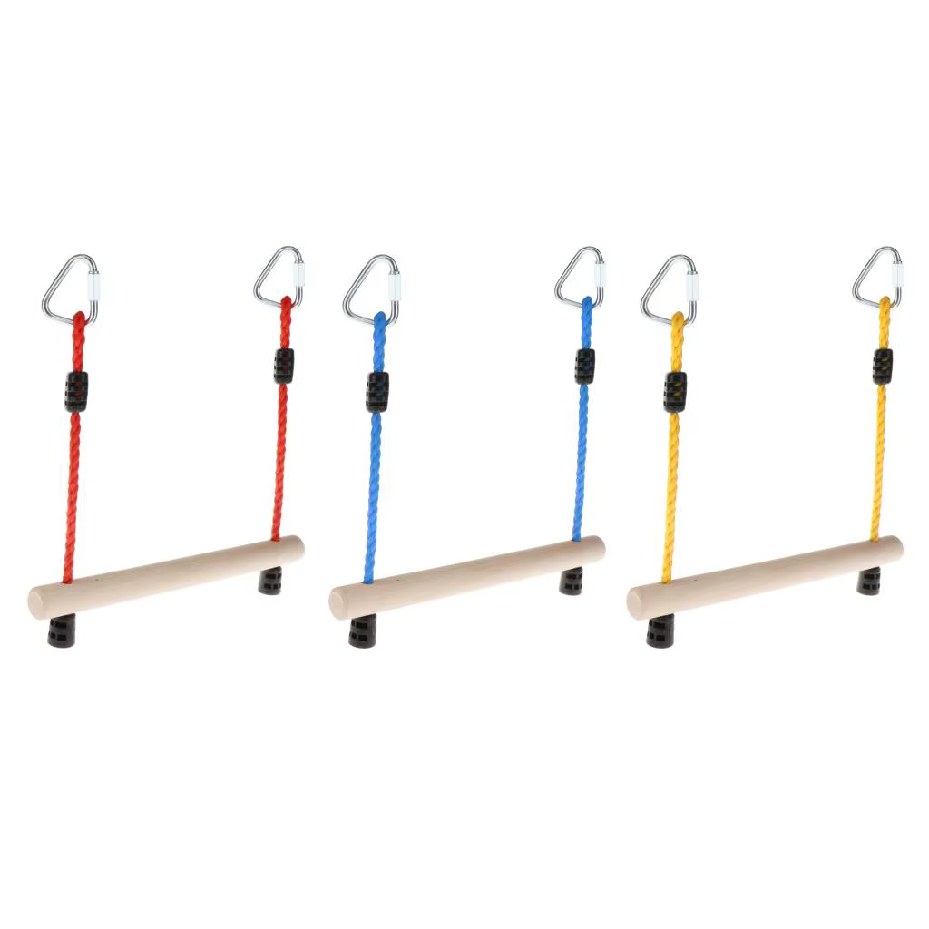 Columpio trapezio infantil con cuerda resistente para juegos en casa - imagen 5
