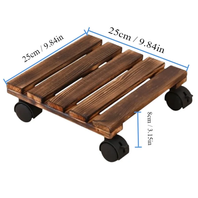 Bandeja de madera para bonsái con soporte en maceta - imagen 4
