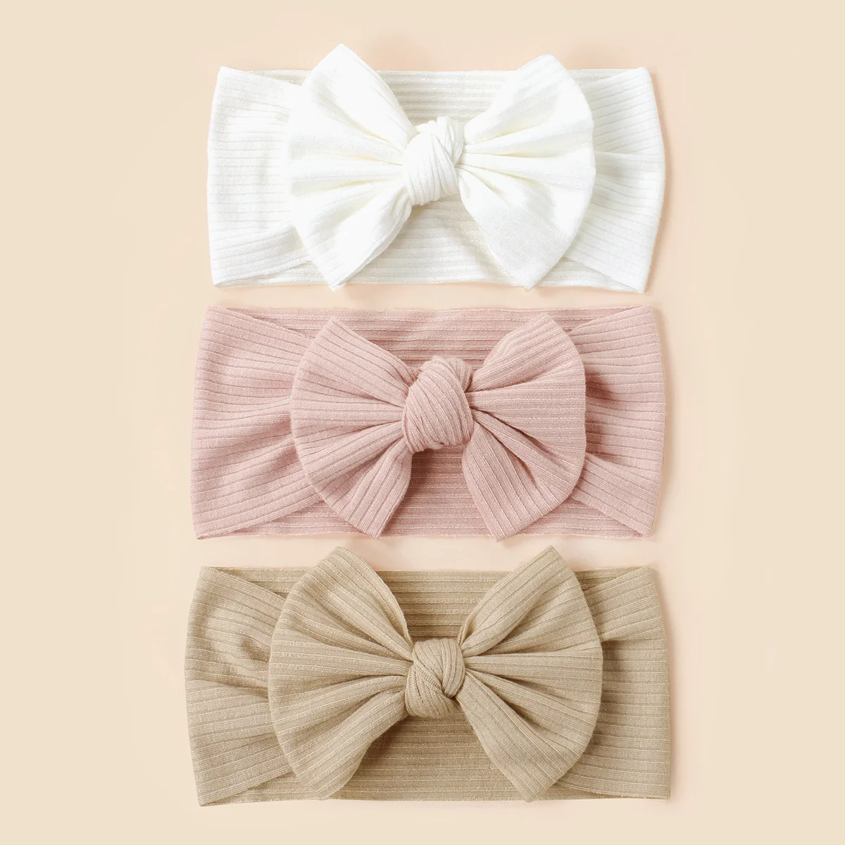 Diadema tejida para bebés con lazo de colores y estilo deportivo - imagen 3