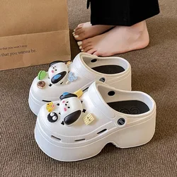 Sandalias de cuña de verano con suela gruesa y motivos de perro