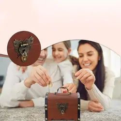 Hucha con candado estilo vintage para niños caja tesoro