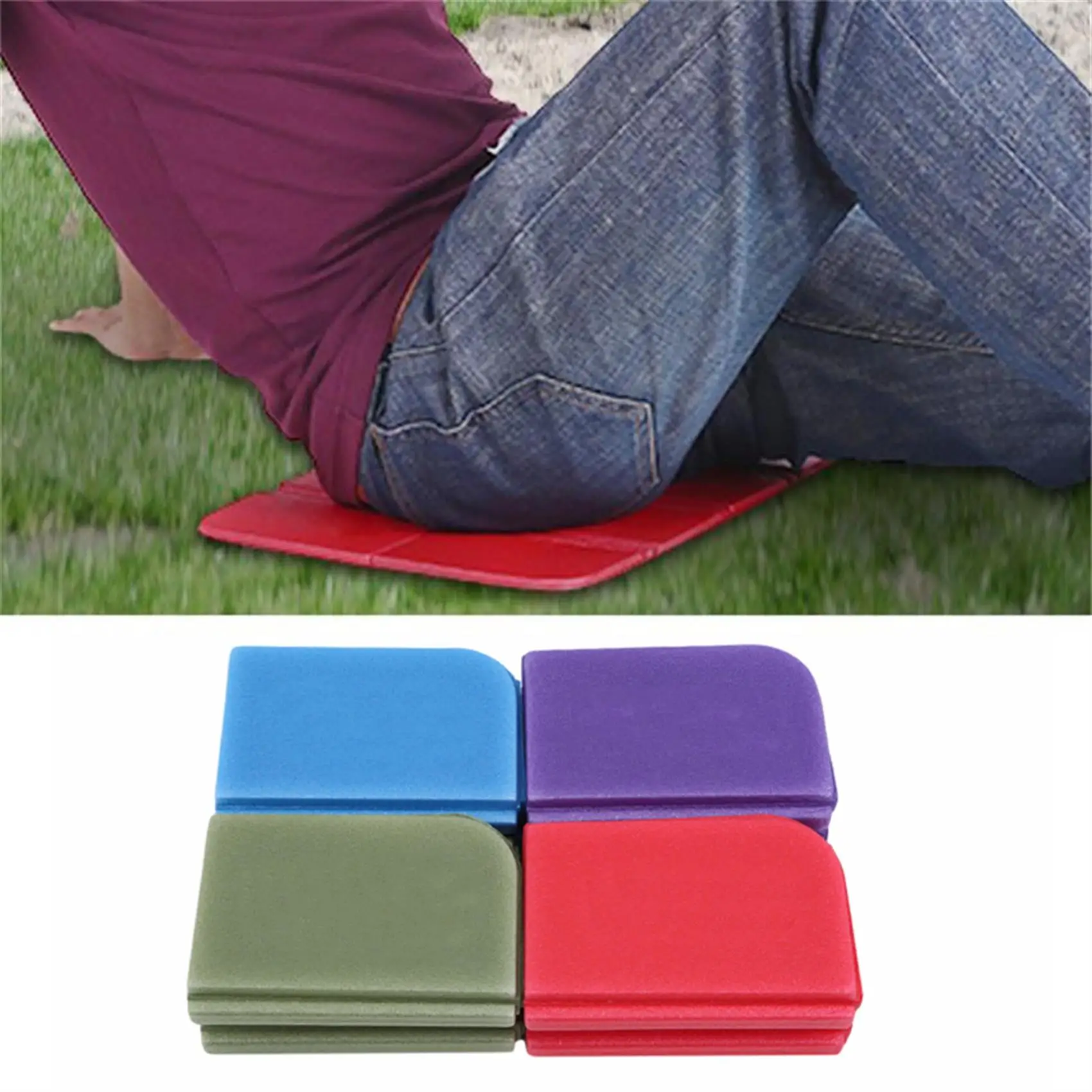 Colchoneta plegable en uso para exterior