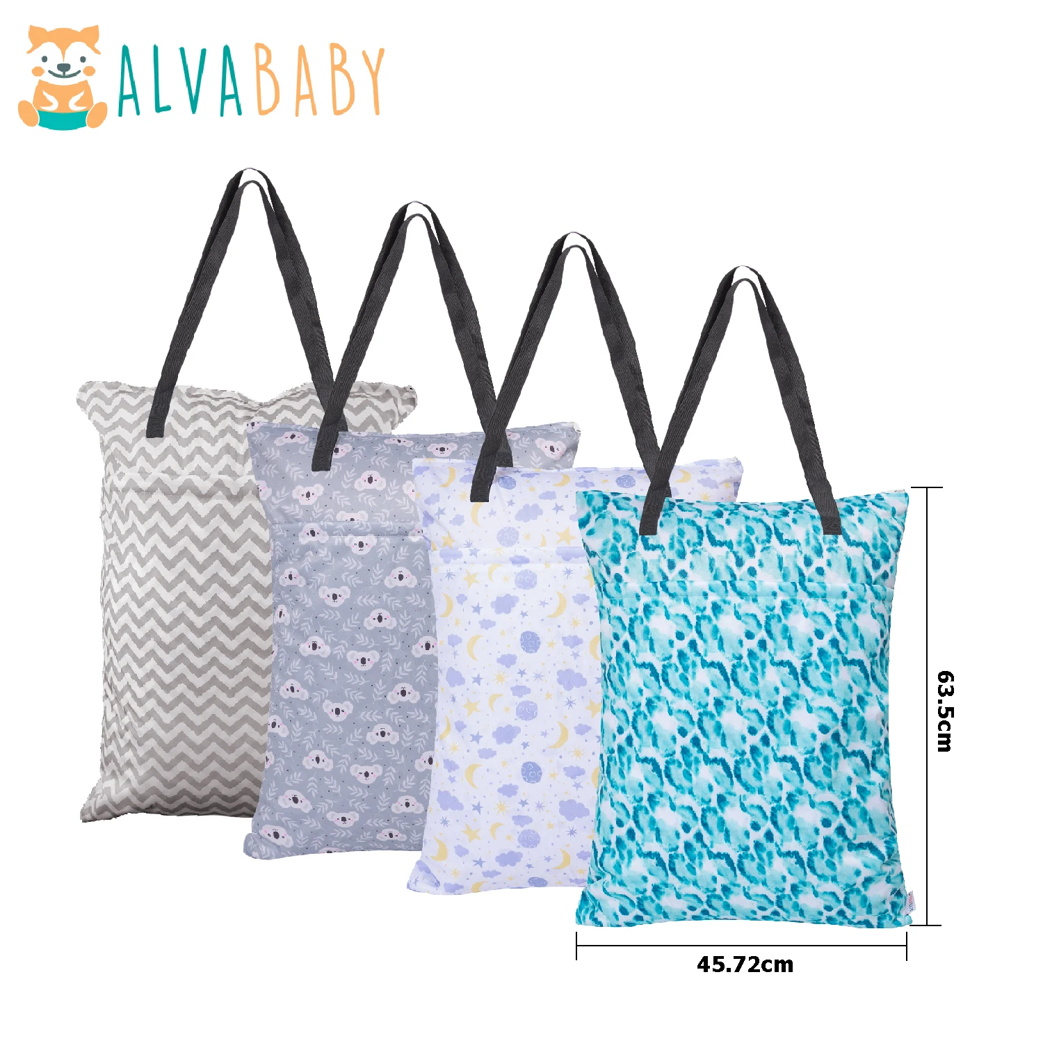 ALVABABY Bolsa húmeda y seca impermeable – Grande con doble cremallera - imagen 4
