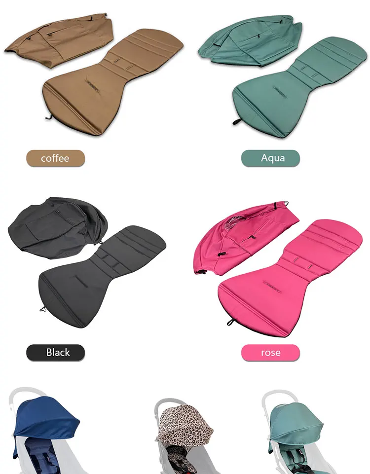 Funda para dosel puesta en el cochecito