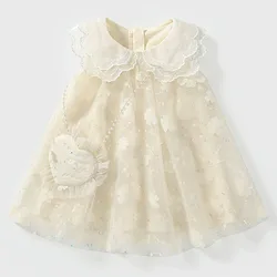 Vestido de verano dos piezas con cuello Peter Pan y flores