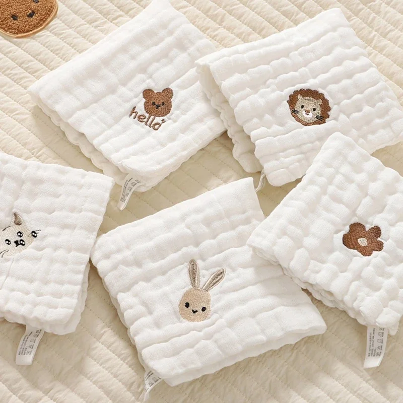 Set muselina algodón bebé: toalla, babero y pañuelo suave absorbente - imagen 4