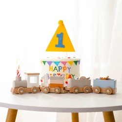 Tren de madera Montessori para niño - Juguete educativo