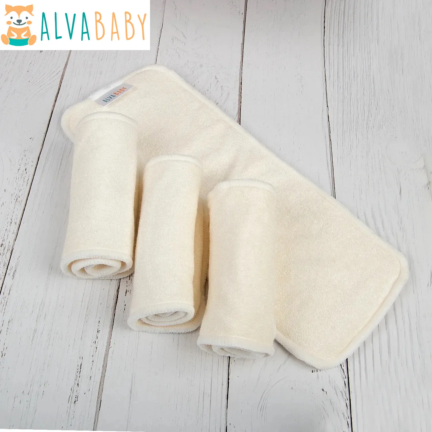 ALVABABY inserto pañal bambú antibacteriano absorbente reutilizable