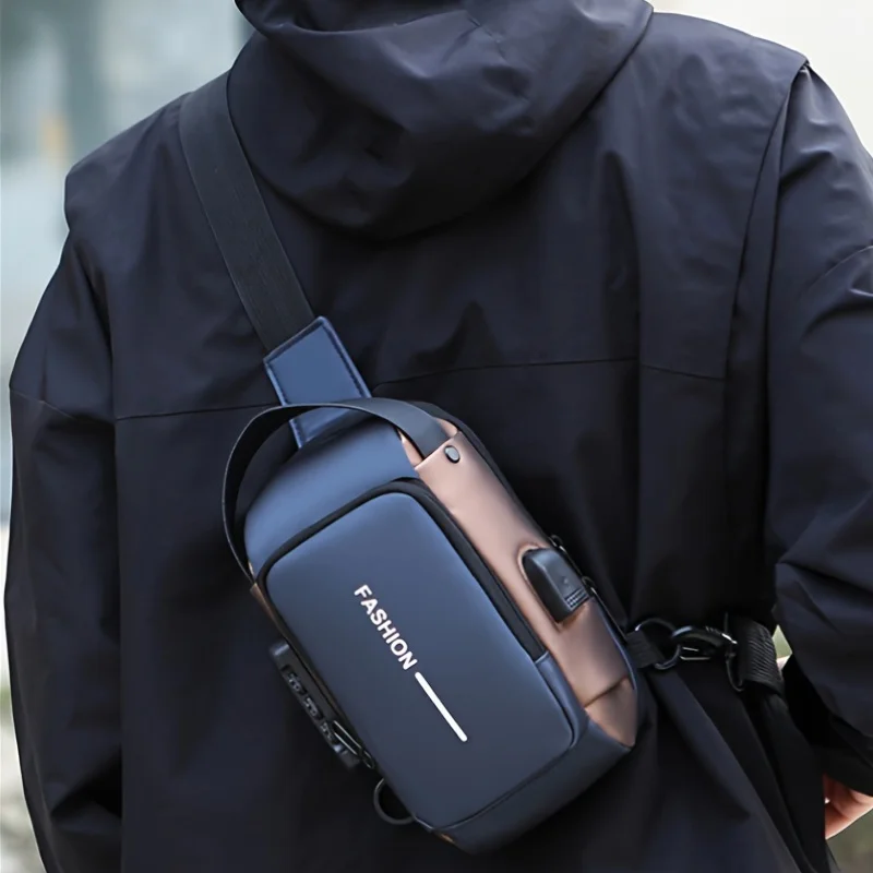 Bolso antirrobo de pecho en tela Oxford con correa ajustable - imagen 5