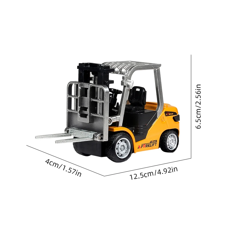 Carretilla elevadora teledirigida de aleación con remolque RC para niños - imagen 3