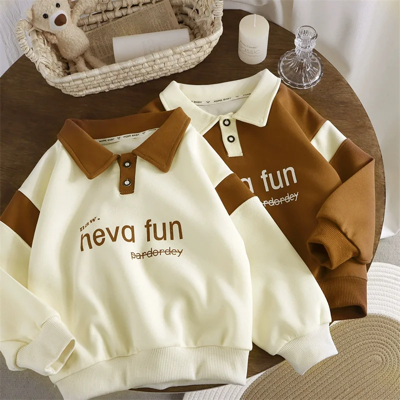 Jersey de niño con cuello polo y manga larga para otoño - imagen 4