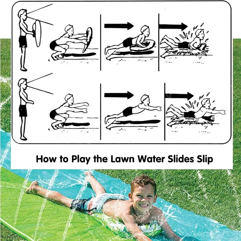 Tobogán inflable de agua para exteriores – Deslizador acuático infantil - imagen 2
