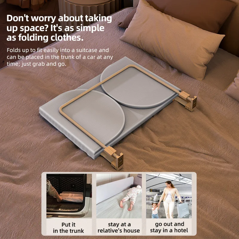 Barandilla de cama plegable segura para bebé - imagen 4