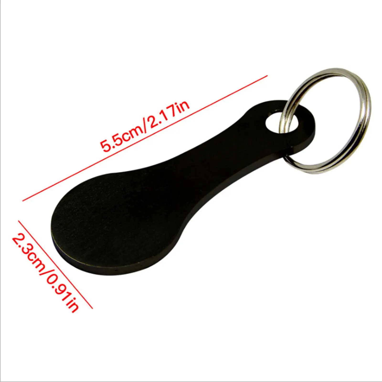 Llavero metálico con ficha para carrito de compra y llaves - imagen 2
